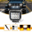 Hi tech 12 Led 45W Karavan Turuncu Beyaz 10Cm Flaşlı Sis Farı ve Çalışma Lambası 1 Adet