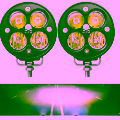 2' li Set Profesyonel Motosiklet Led Sis Far LTU-103 Motosiklet Sis Farı