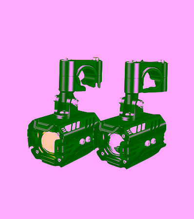 L150 50w High Power Motosiklet Çift Renk Sarı - Beyaz Sis Farı Takım