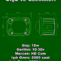 Sunfire 18W Çift Renk Gömme Montaj LED Lambası – Sarı & Beyaz | 8 cm | 5 Mod | 2