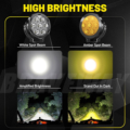 2li Set Bee Motosiklet LED Sis Farı Metal Gövde D7 LED GS Serisi
