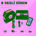 Profesyonel Mikrofonlu Kumandalı Metal İnce Siren - 200W